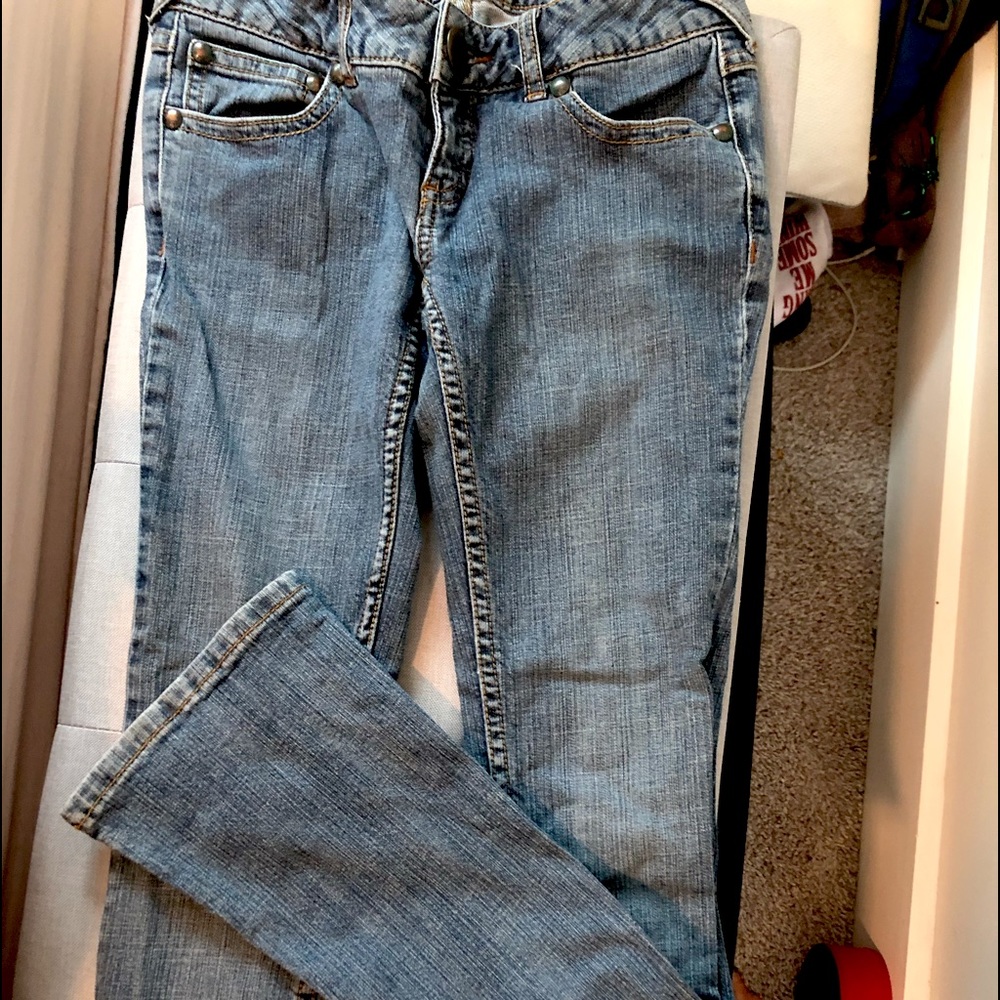 free people jeans with a slight flare
